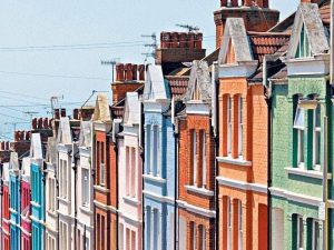 A photo of colourful Brighton housing